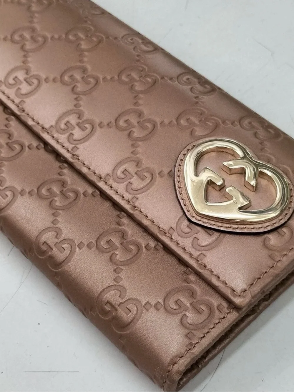Gucci Heart Long Wallet Leather - Picture 2 of 12